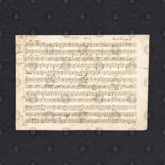 Mozart | Amadeus Mozart original manuscript score by Musical design